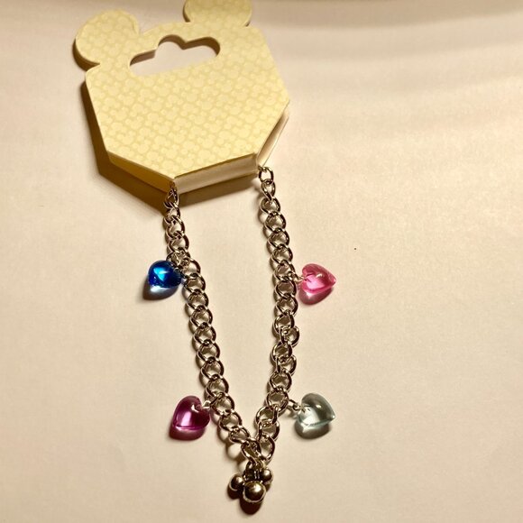 Vintage Disney Mickey Mouse Ears Charm Bracelet Disneyana Starter Silver Tone - Picture 6 of 13